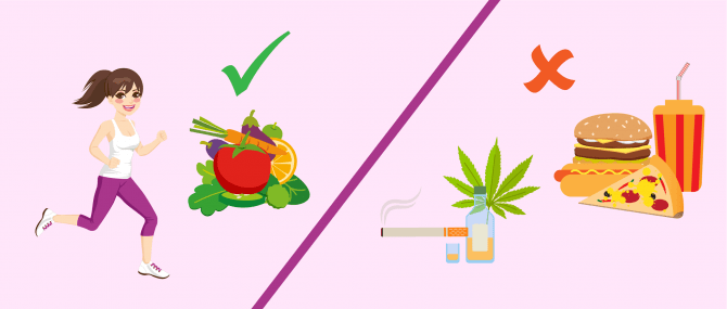 Alimentation équilibrée et hygiène de vie pendant la grossesse