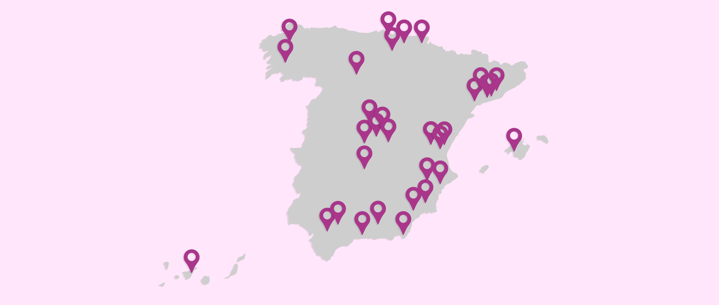 Localisation des cliniques en Espagne