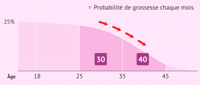 Imagen: Baisse de la fécondité avec l'âge des femmes